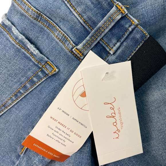 isabel maternity expandable Side Panel Cutoff Shorts - Sizes available boxAG - Picture 3 of 6